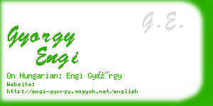 gyorgy engi business card